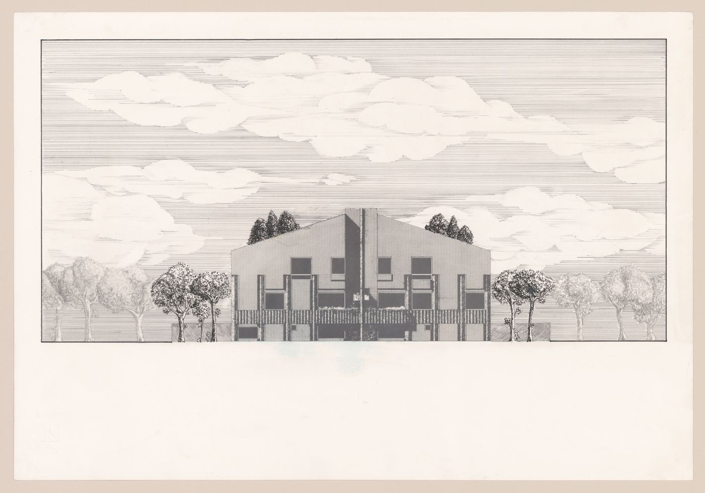 Elevation for Casa Antonielli, Pergine Valdarno, Italy