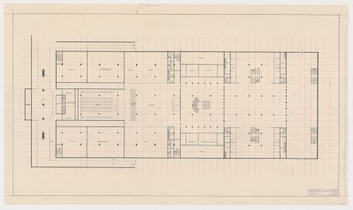 Basement plan for the Congress Hall Complex, The Hague, Netherlands