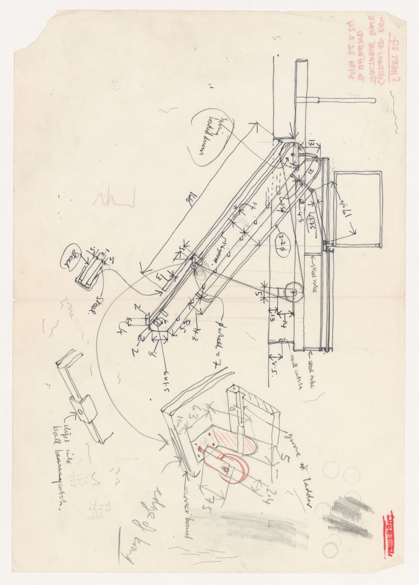 Measured sketches of the Maison de Verre, Paris, France