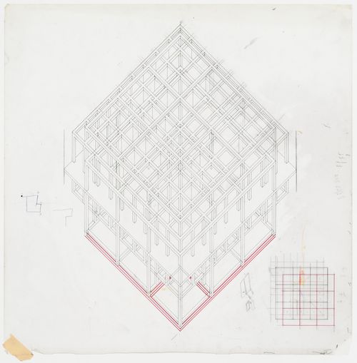 House VI, Cornwall, Connecticut: axonometric