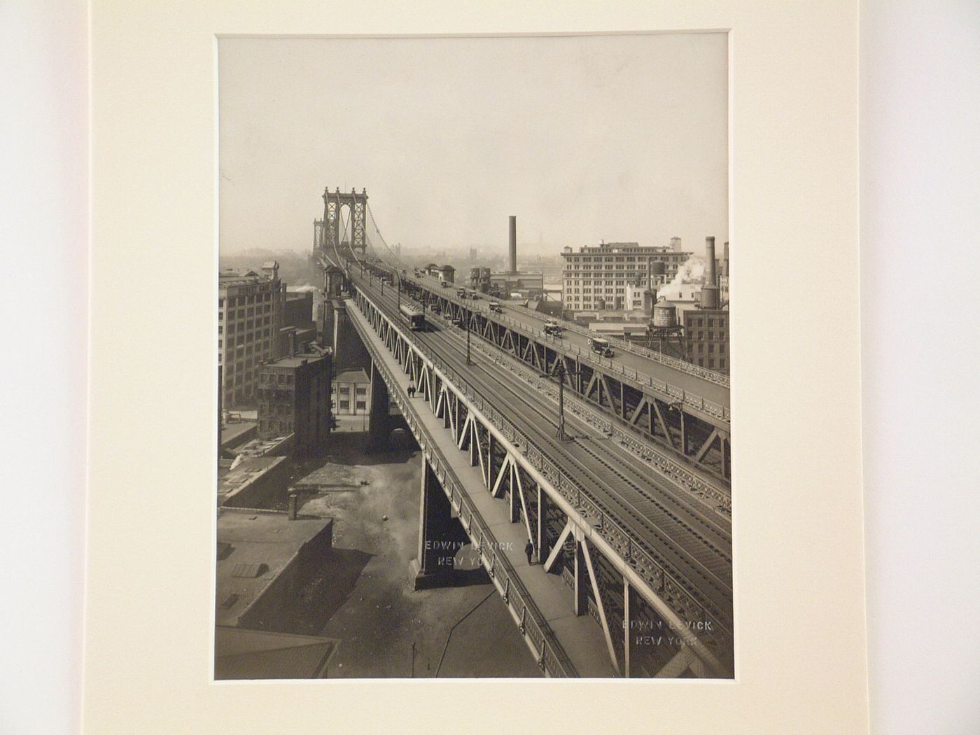 Overview of Manhattan Bridge, New York City, New York