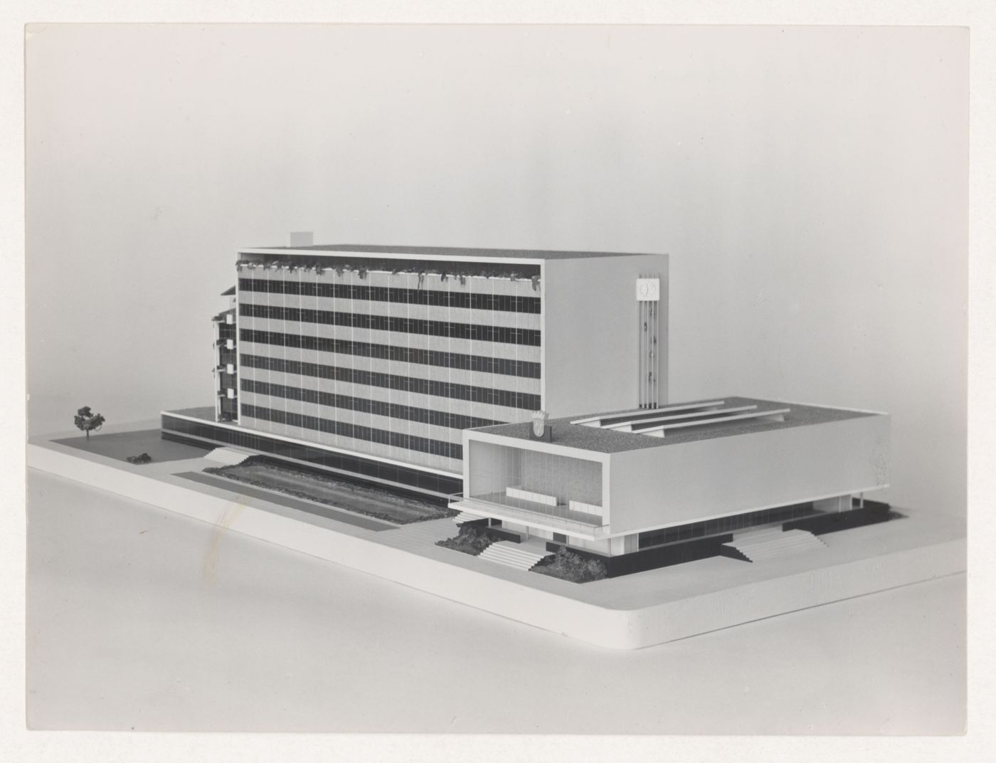 Photograph of a model for Almelo Town Hall, Almelo, Netherlands