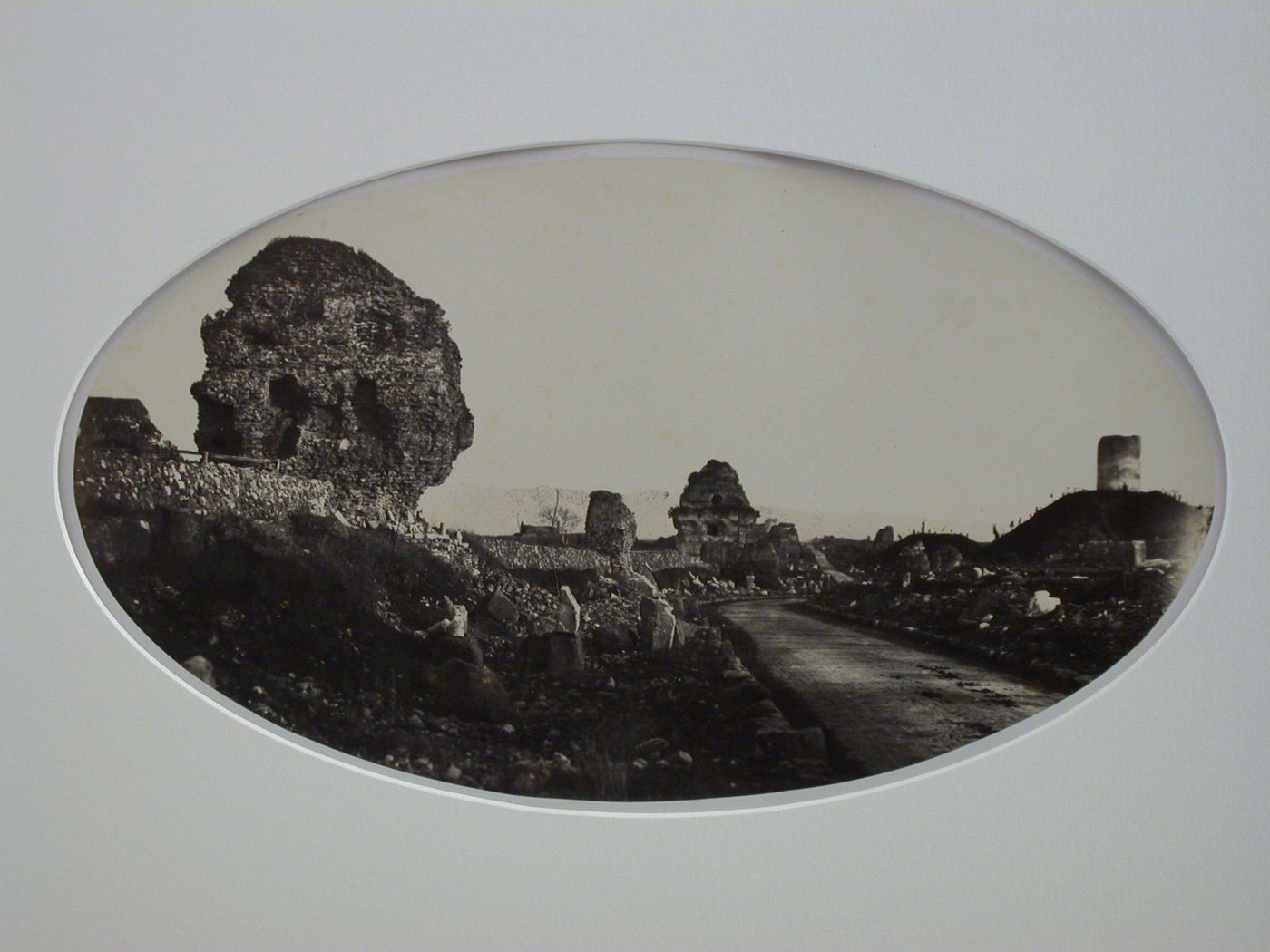 View of ruins which are probably tombs, via Appia, Rome, Italy