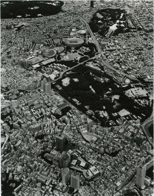 Partial view of the Mori Building's model of Tokyo, Japan