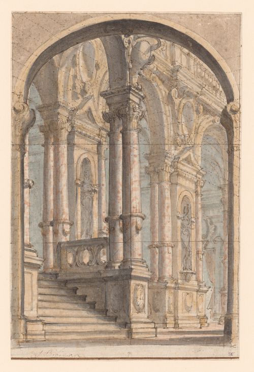 Monumental entrance with staircase