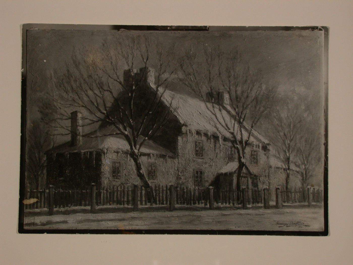 Photograph of a painting of Maison Pratt, Montréal
