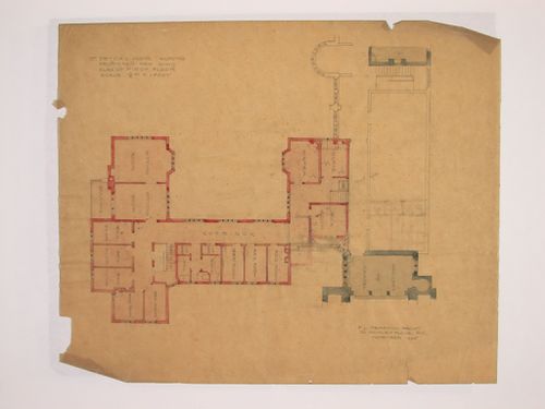 St. Peter's Home, Woking: First floor plan for the new wing