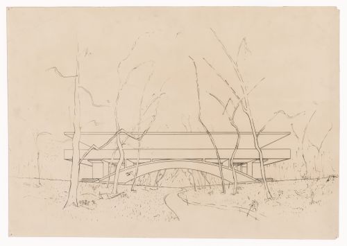 Perspective drawing for Casa sobre el arroyo, Mar del Plata, Argentina