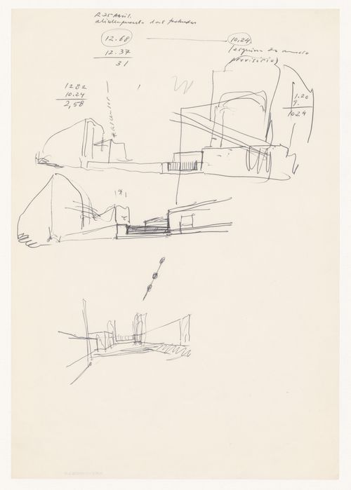Sketches for Banco Borges & Irmão II [Borges & Irmão bank II], Vila do Conde, Portugal