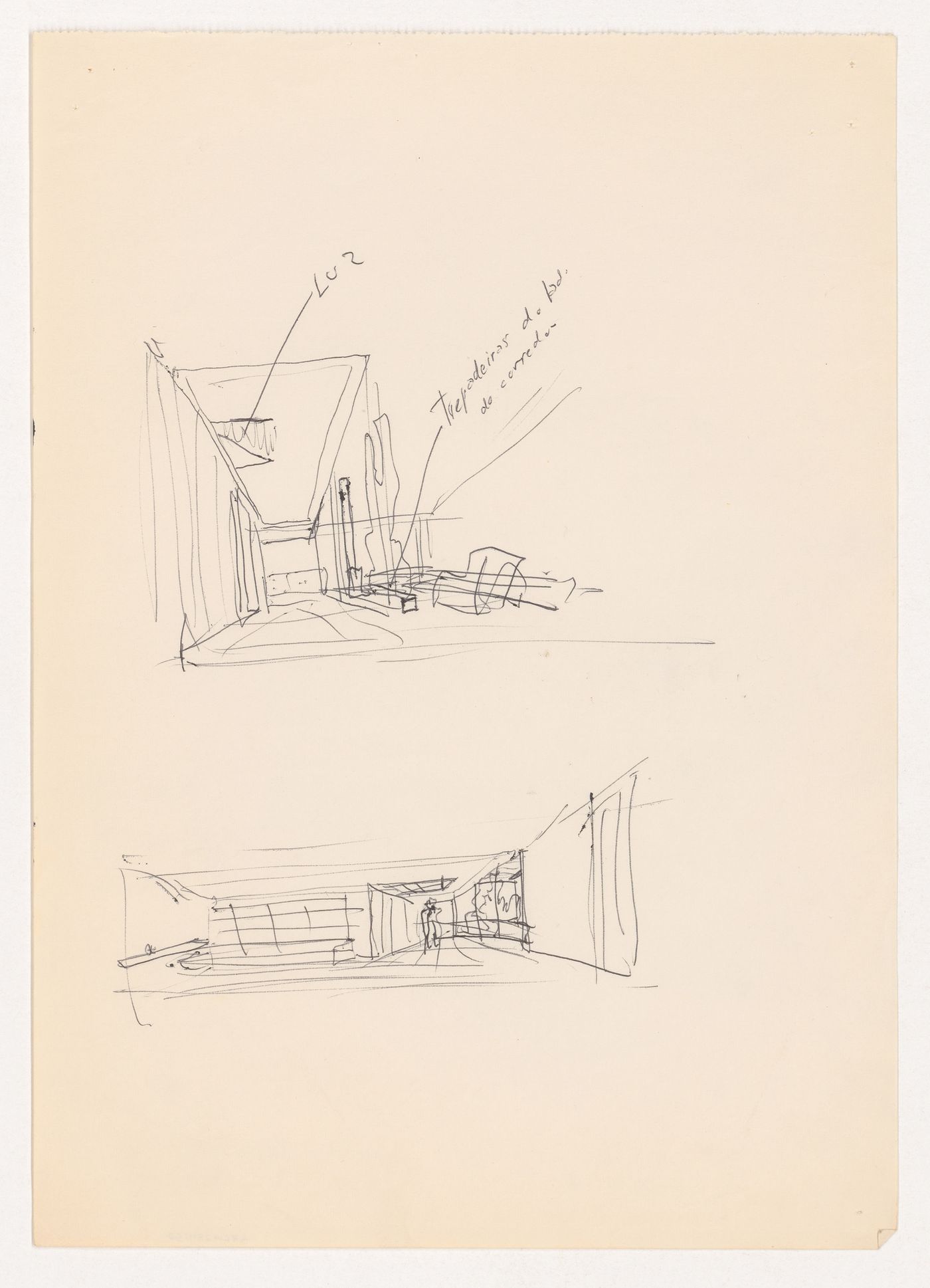 Perspective sketches for Casa Manuel Magalhães, Porto