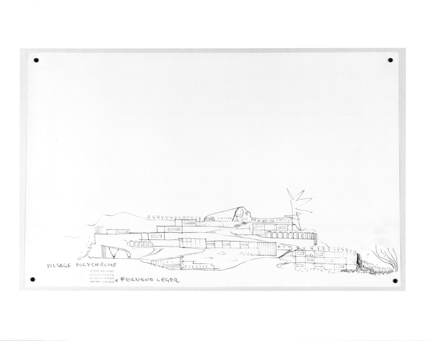 Site elevation for Village Polychrome, near Biot, France