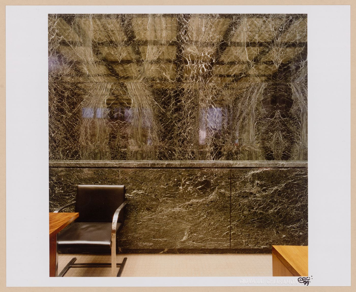 Marble wall with chair, Toronto-Dominion Centre, Toronto, Canada