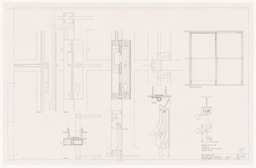Details for locks and hinges for Banco Borges & Irmão II [Borges & Irmão bank II], Vila do Conde, Portugal