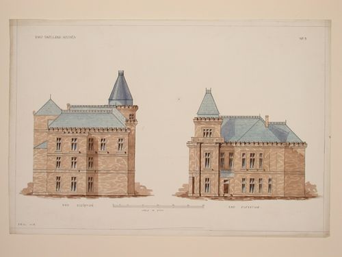 'Two Dwelling Houses' - end elevation