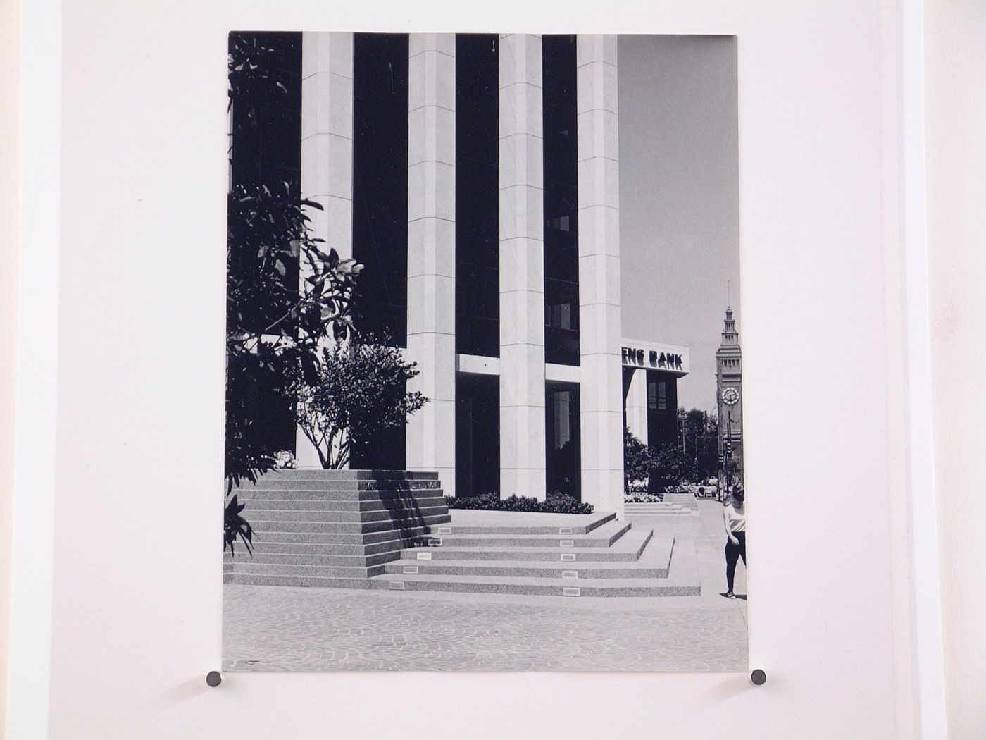 Partial view of the steps of the Mutual Benefit Life Building, San Francisco, California, United States
