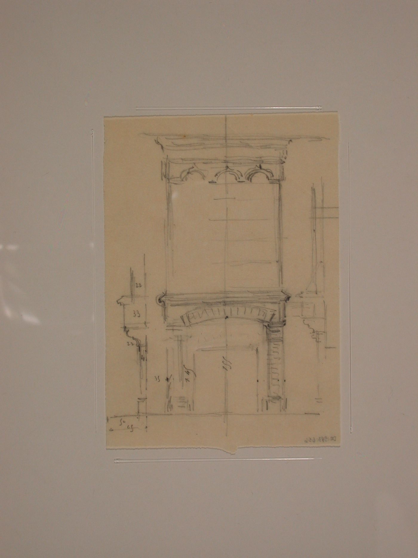 Drawings relating to Chateau de Lanchneil (?) - chimney detail