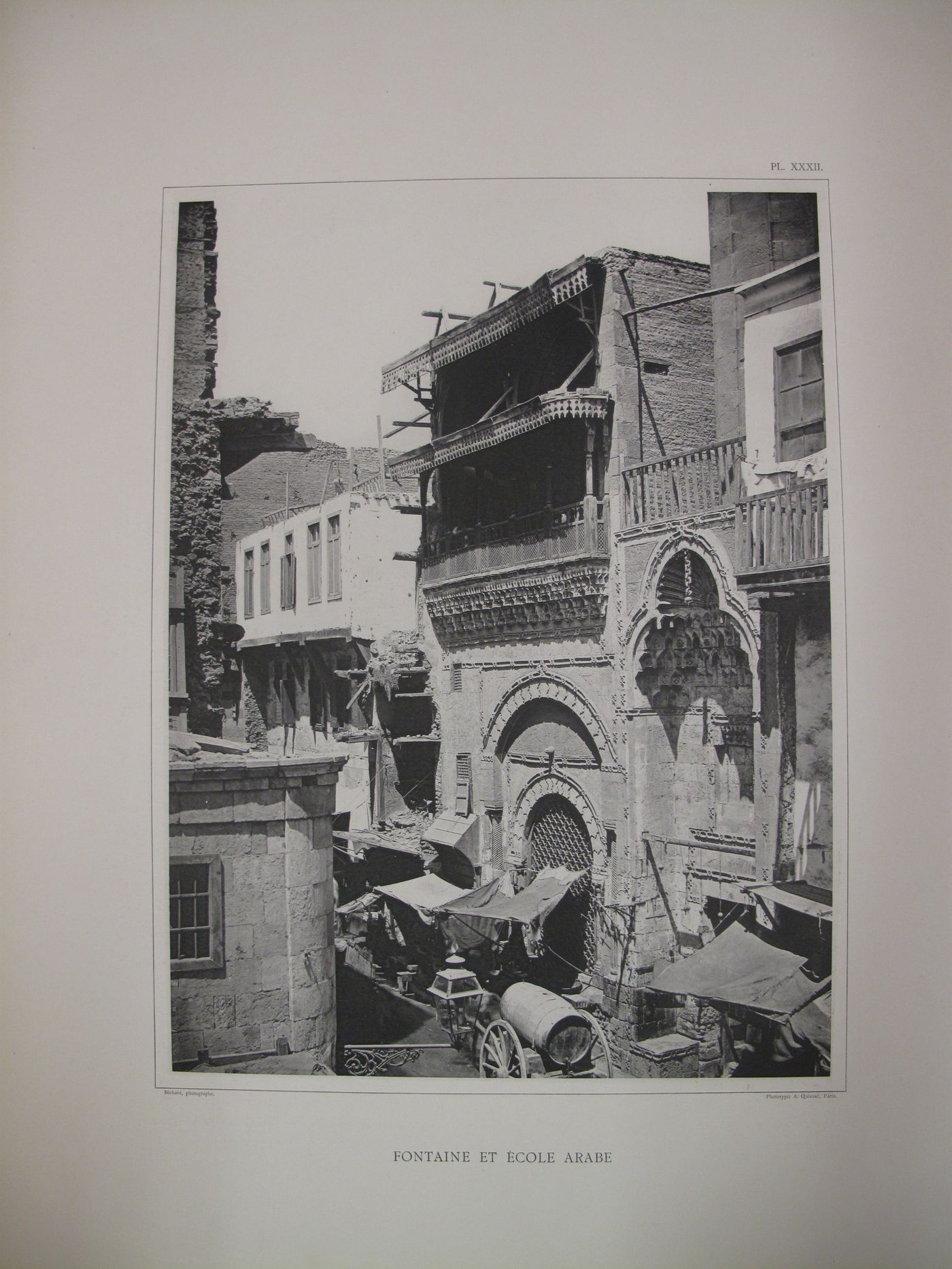 View of sabil, a water dispensary, on street level, and a kuttab, a children's Qur'an school, on the top floor, Cairo, Egypt
