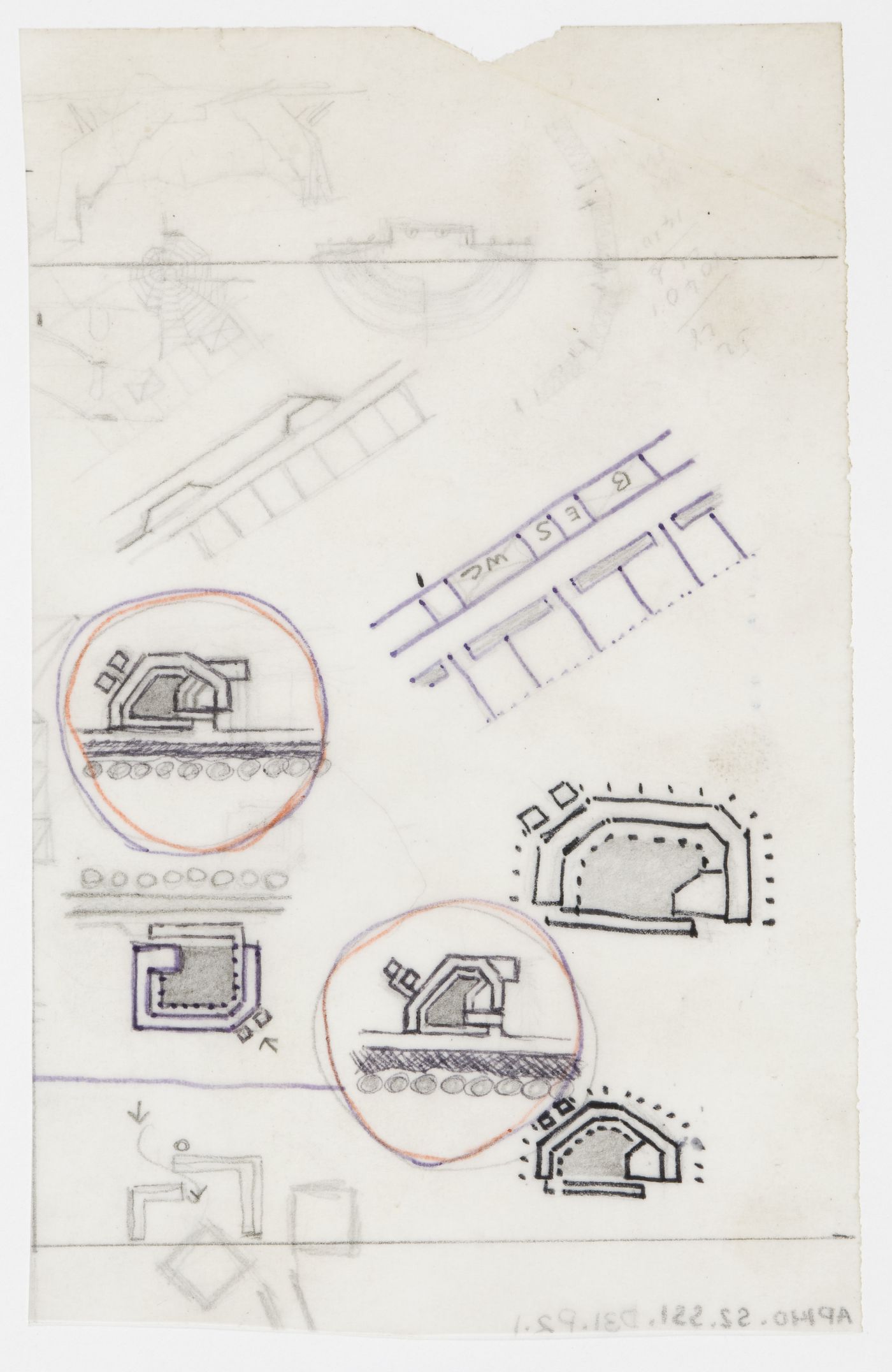 Florey Building, Queen's College, University of Oxford, Oxford, England: sketches