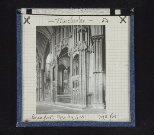 View of chantry of Bishop Beaufort to west, Winchester Cathedral, Winchester, Hampshire, England
