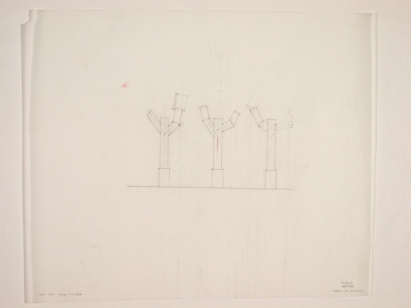Elevation for columns, The Canadian Tribute to Human Rights, Ottawa, Ontario