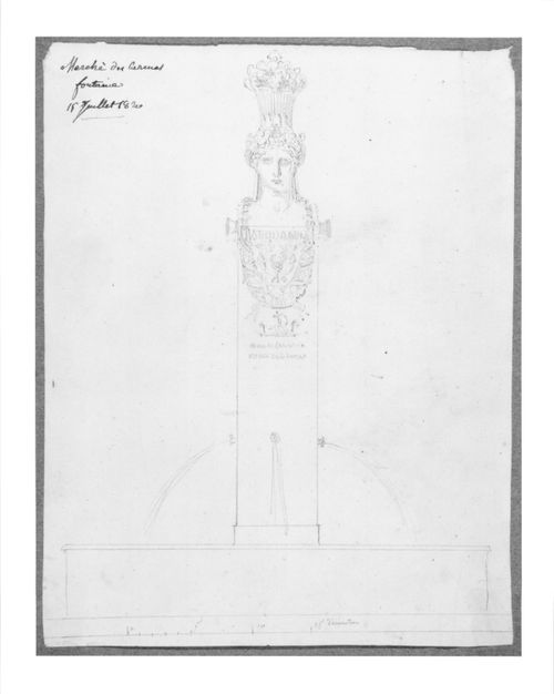 Section showing tie rods for Market Building, Marché des Carmes, Paris