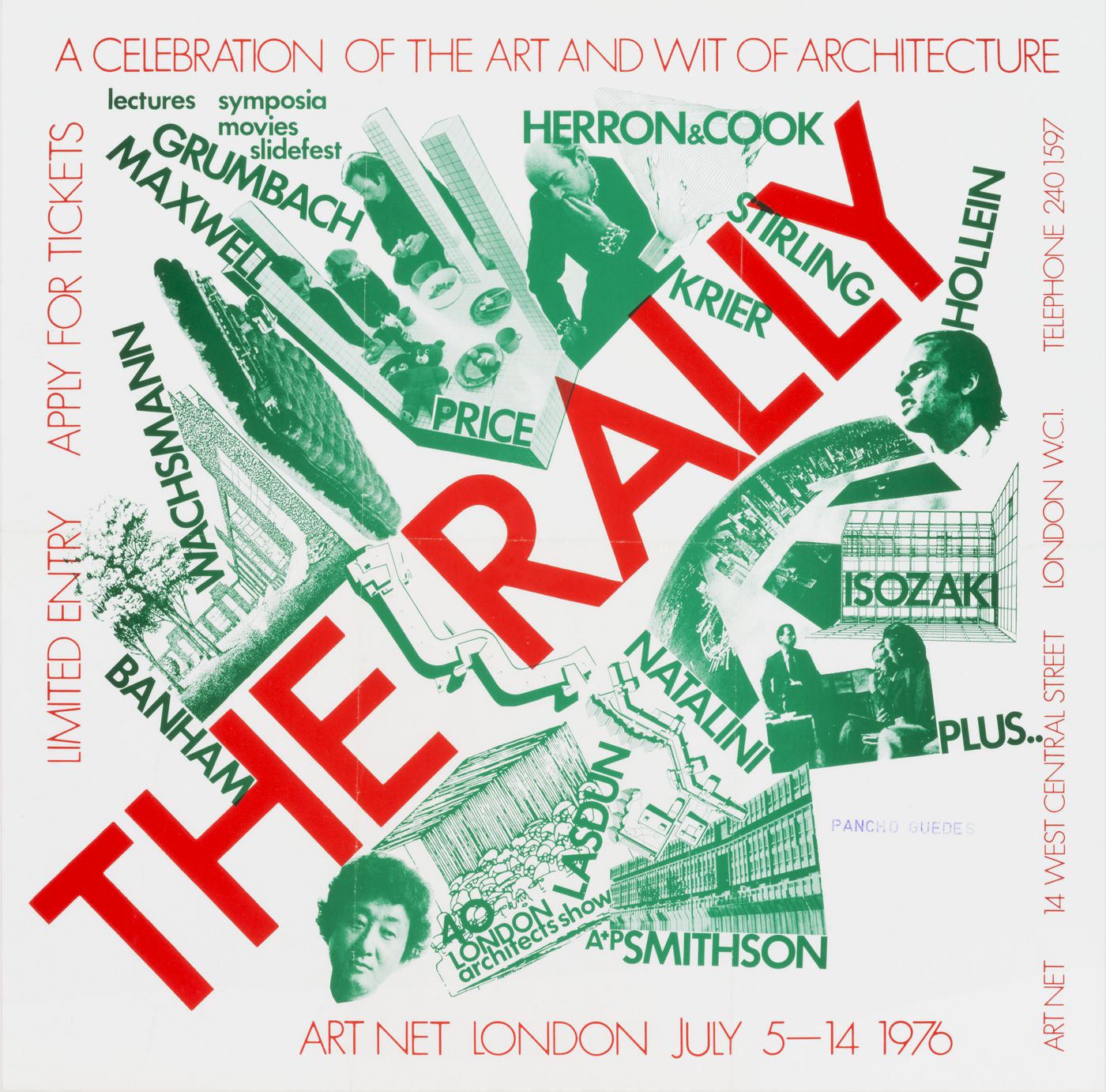 Poster for “The Rally” conference at Art Net