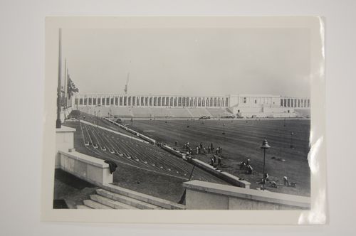 View of Zeppelin field also known as Zeppelinfeld, under construction in Nazi Germany, Nuremberg