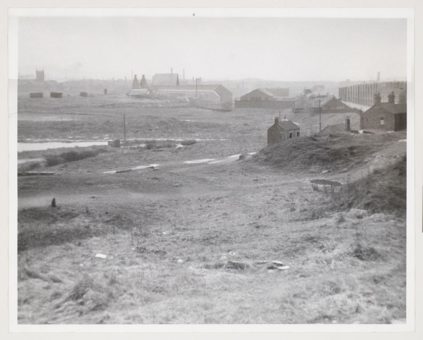 Potteries Thinkbelt: sketch over site photograph