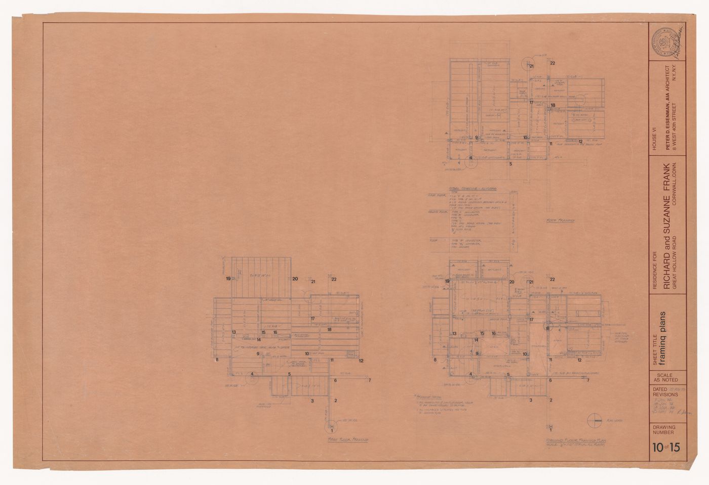 Plan for House VI, Cornwall, Connecticut