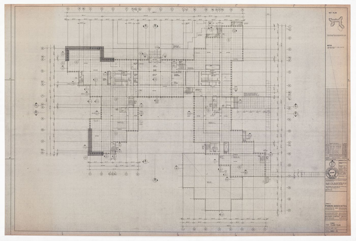 First floor plan for IBM Headquarters Building, North York, Ontario