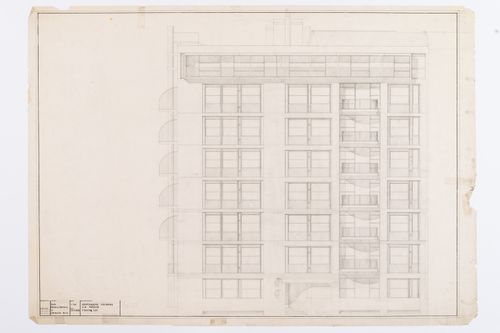 Elevation for Cooperativa di abitazione in via Paravia, Milan, Italy