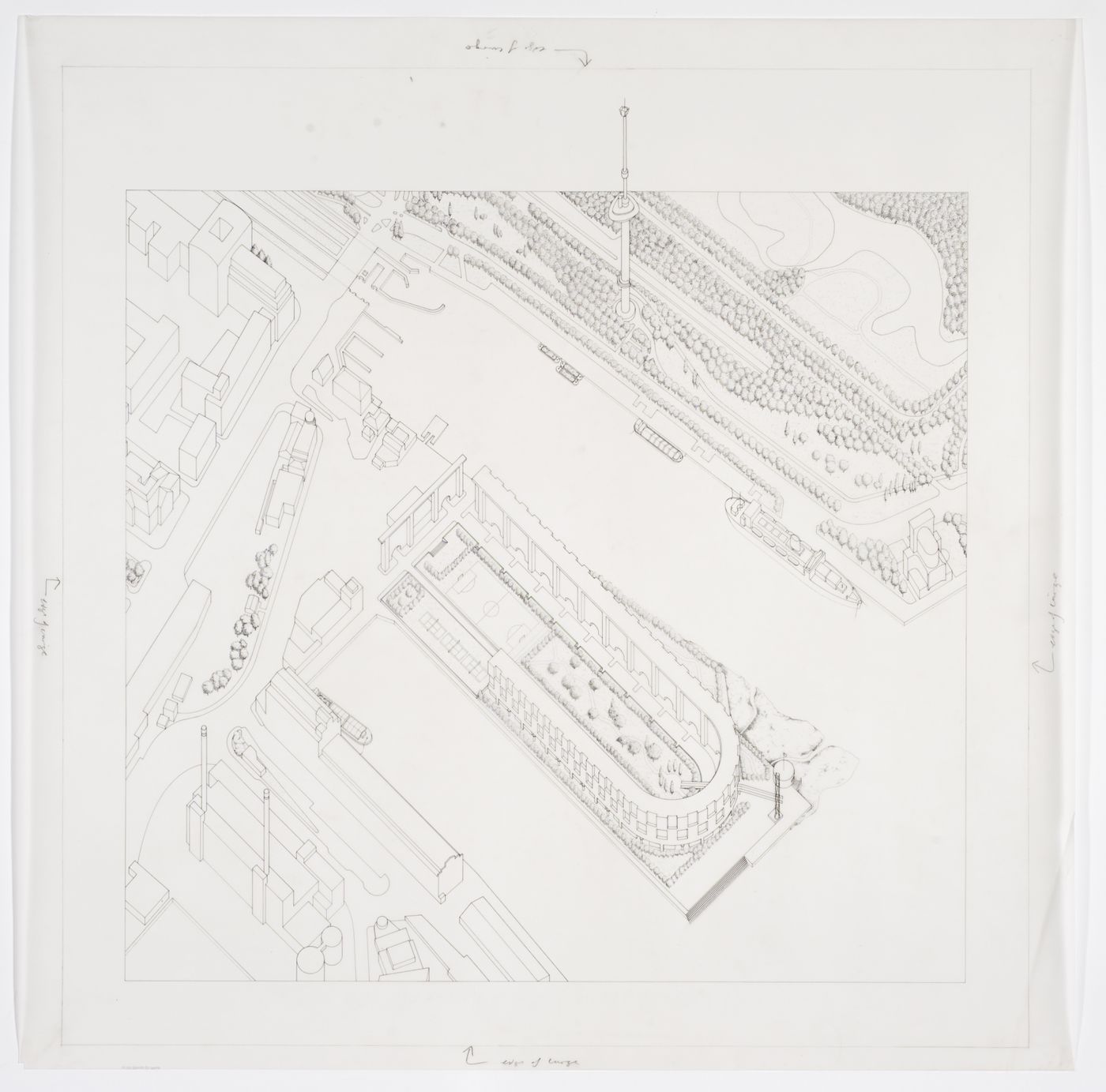 Housing, Müller Pier, Rotterdam, Netherlands: site axonometric