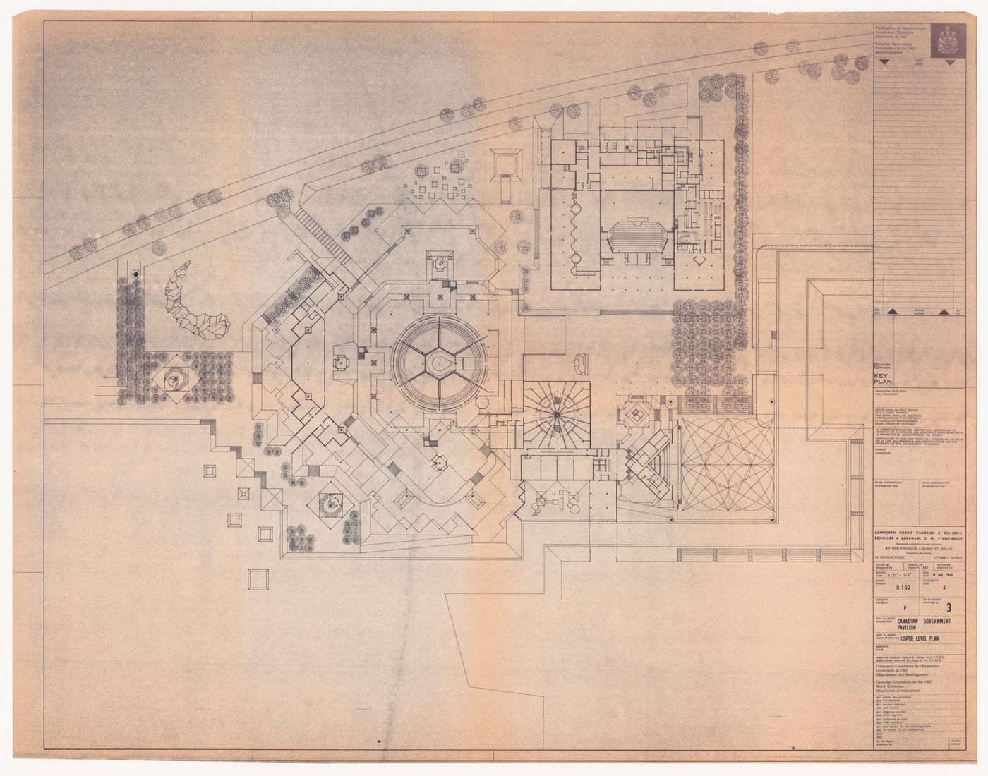 Plan for Canadian Federal Pavilion, Expo '67, Montréal, Québec