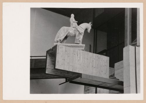 View of the Can Grande della Scala Statue, from the ground floor, Museo di Castelvecchio, Verona, Italy