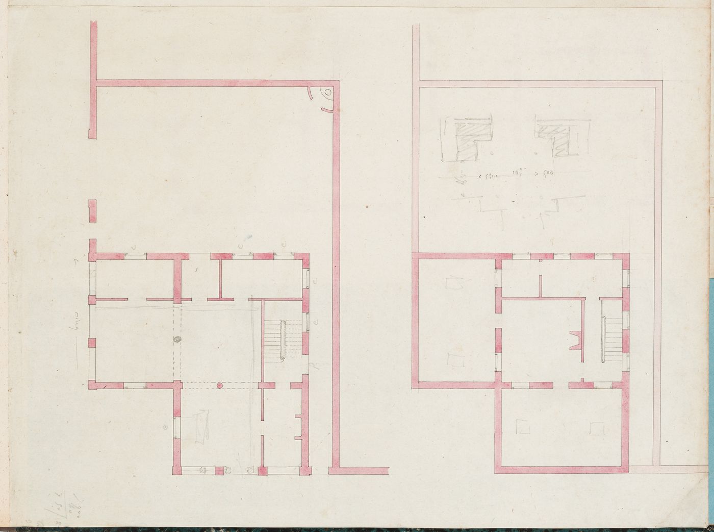 Plans for a "maison du blanchisseur" (variant design)