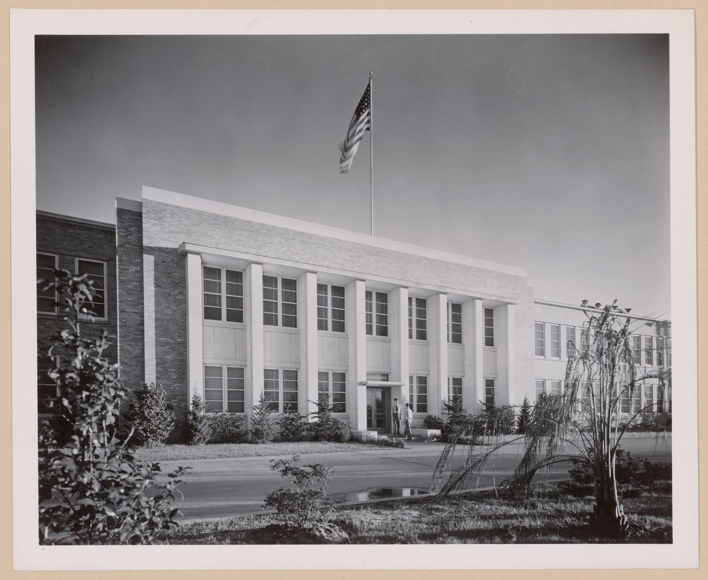 View of the principal façade of the Administration Building, Higgins Aircraft Corporation Airplane Assembly Plant, New Orleans, Louisiana