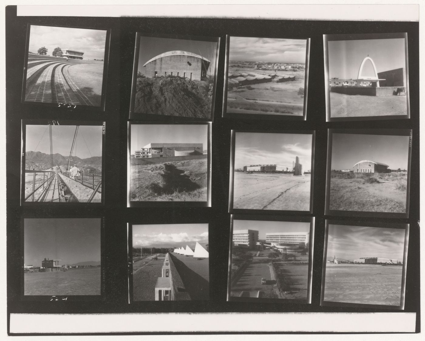 Contact sheet with views of Chandigarh, India