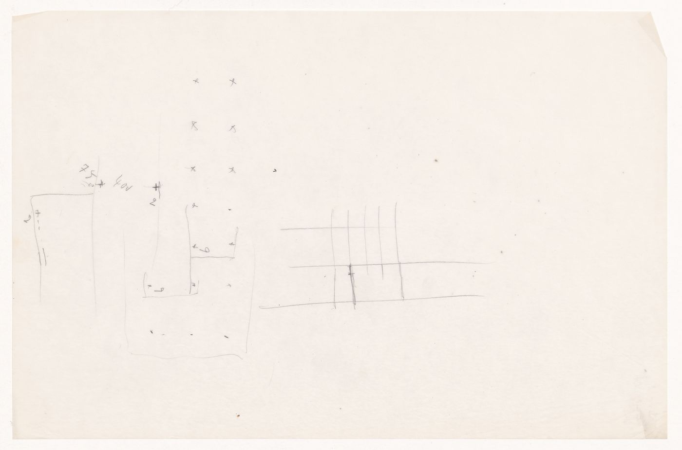 Sketches for Illinois Institute of Technology, probably partial plans