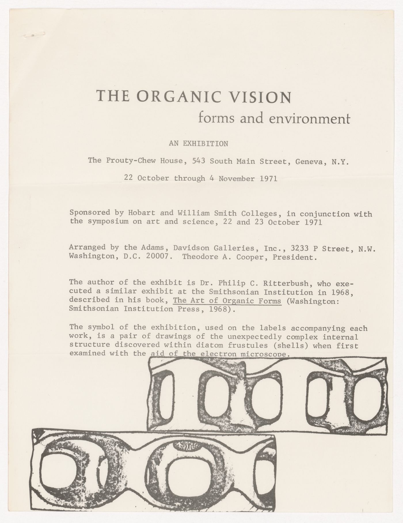 Text relating to the exhibition "The Organic Vision: forms and environment"
