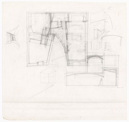 Floor plan and sketches for Casa Miggiano, Otranto, Italy