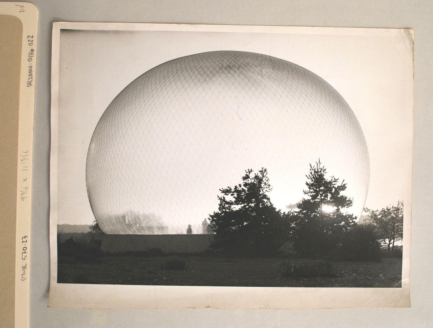 Lightweight Enclosures Unit: Photograph from Cedric Price and Frank Newby's collection of promotional and documentary photographs of pneumatic structures and components