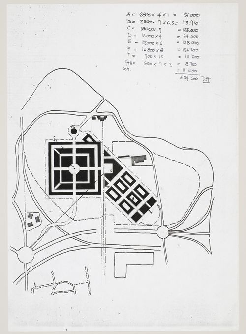 New Town Centre, Caselecchio di Reno, Italy: plan