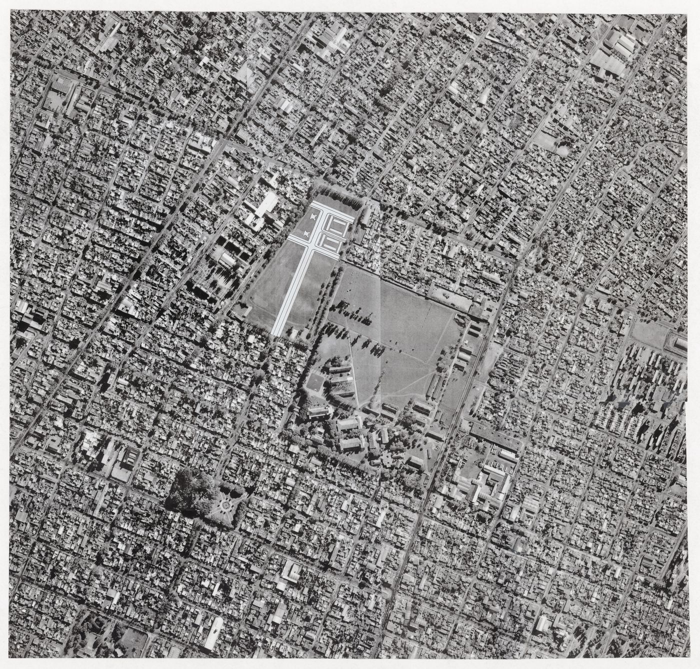 Aerial site view of Centro Municipal no Distrito Sud, Rosario, Argentina