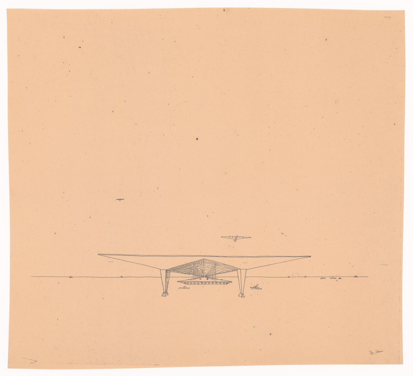 Perspective drawing for Aeropuerto, Buenos Aires, Argentina