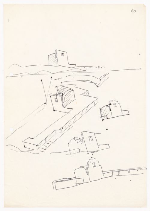 Sketch axonometric views for Capela em Rio Tinto, Gondomar, Portugal