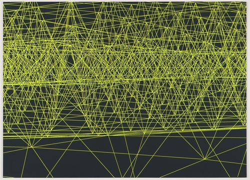 Wireframe perspective of a detail from the space frame for the Galaxy Toyama Gymnasium, Imizu, Toyama, Japan