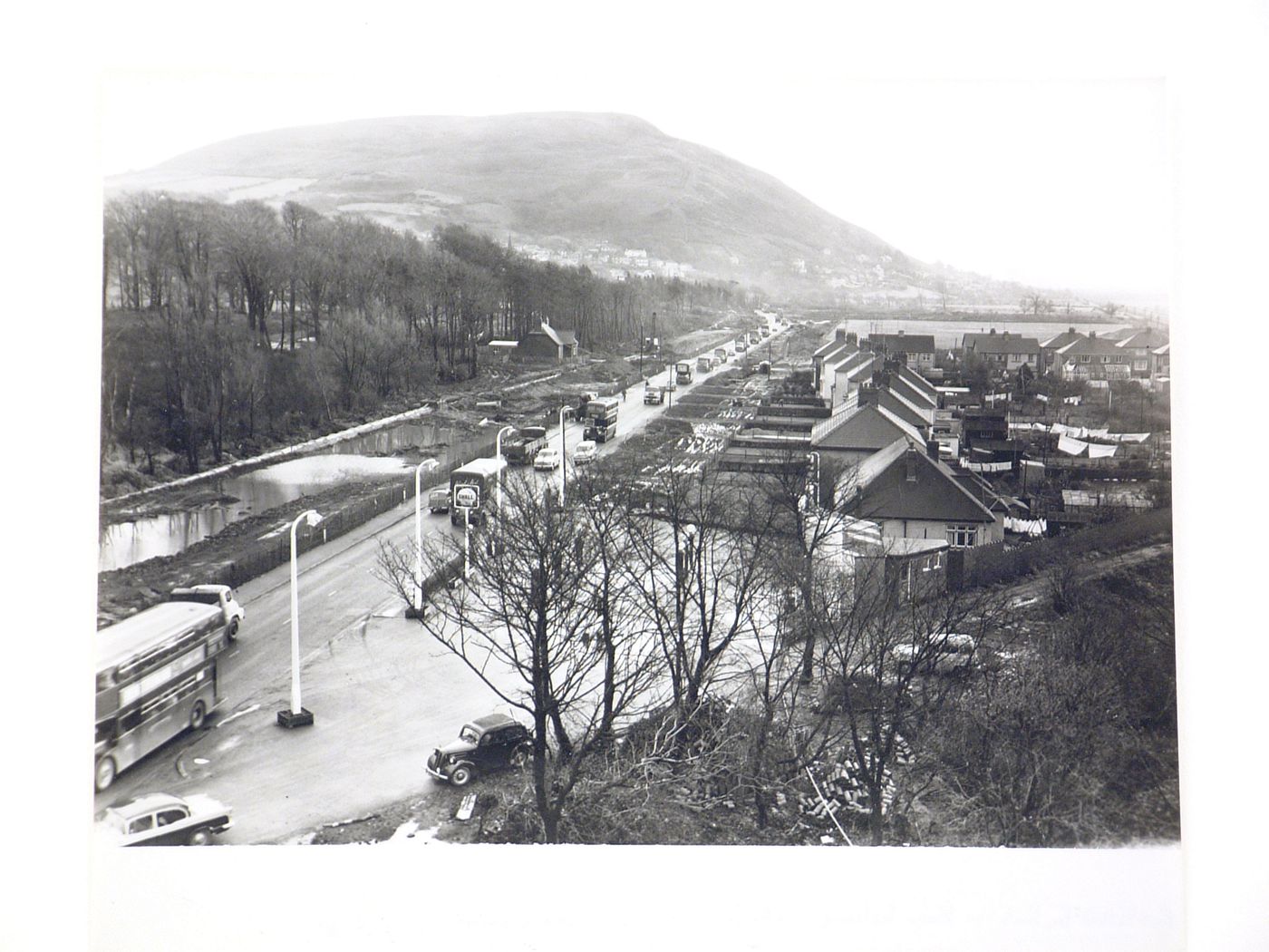 View looking south, from top of batching plant, Port Tablot Bypass, Glamorgan, Wales