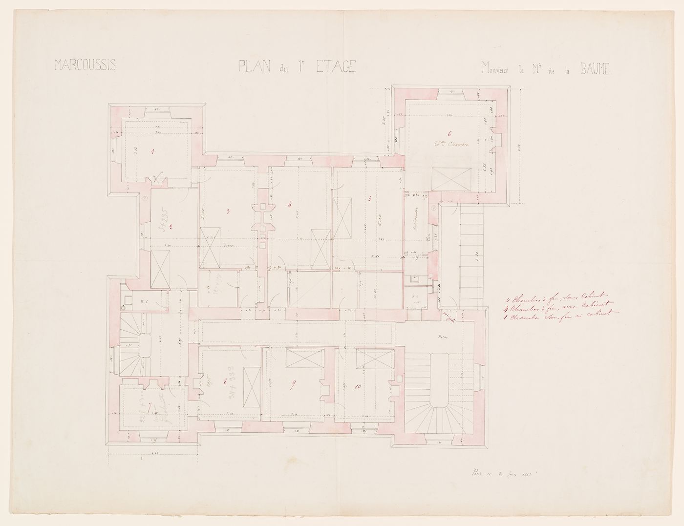 Château de Marcoussis: First floor plan