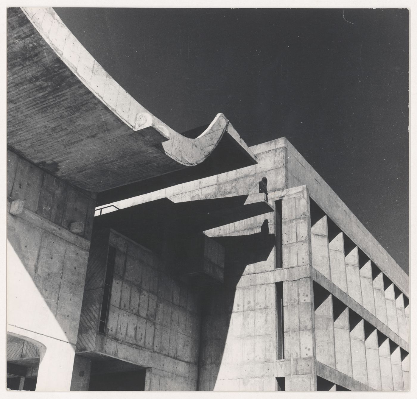 Partial view of the Assembly's portico, Capitol Complex, Sector 1, Chandigarh, India