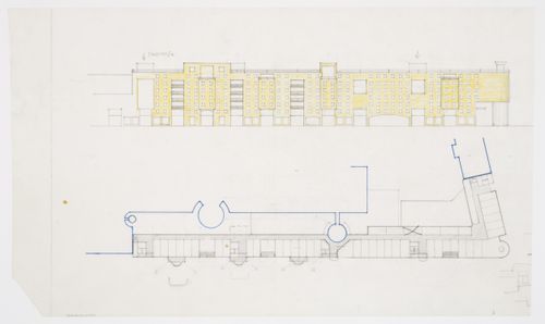 Hotel, Meineke Strasse, Berlin, Germany: elevation and plan